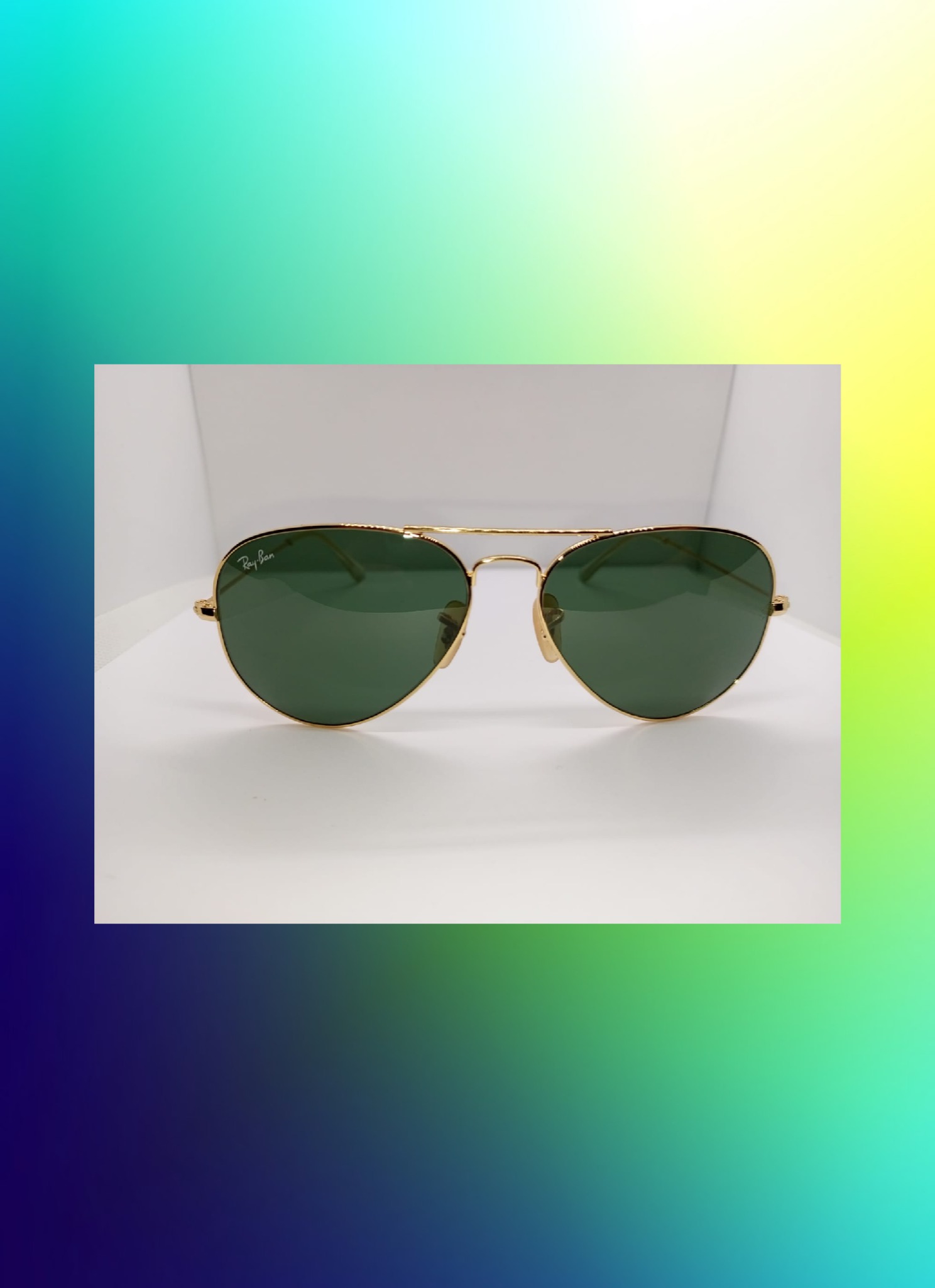 Lunettes de soleil Ray-Ban RB3025 Aviator – Verres G-15 verts classiques à la résistance ultra-dure