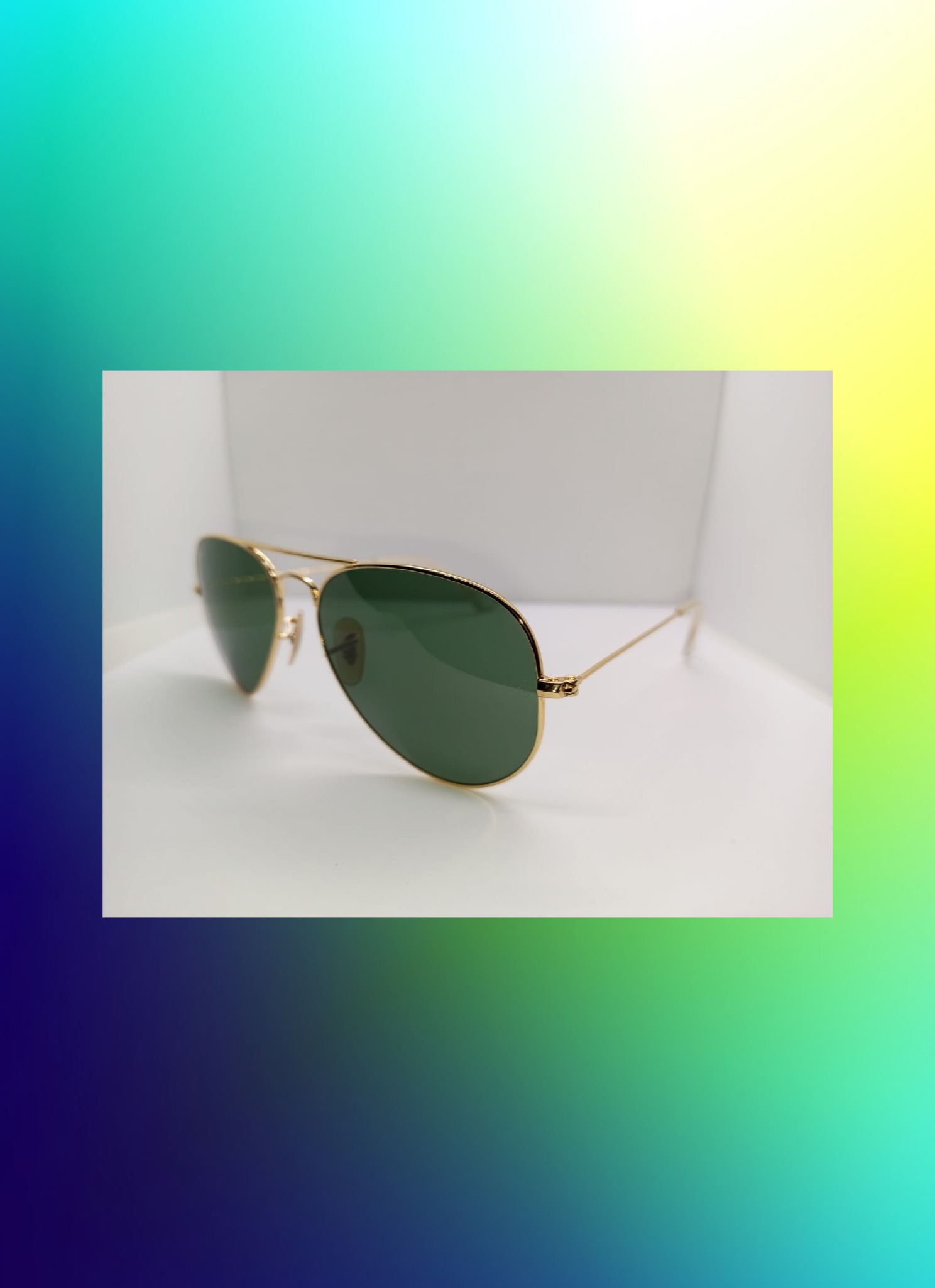 Lunettes de soleil Ray-Ban RB3025 Aviator – Verres G-15 verts classiques à la résistance ultra-dure