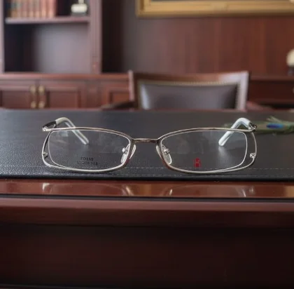 Lunette Optique Kaxiou FD048 – Argent Satiné – Design Architectural Japonais Branche 