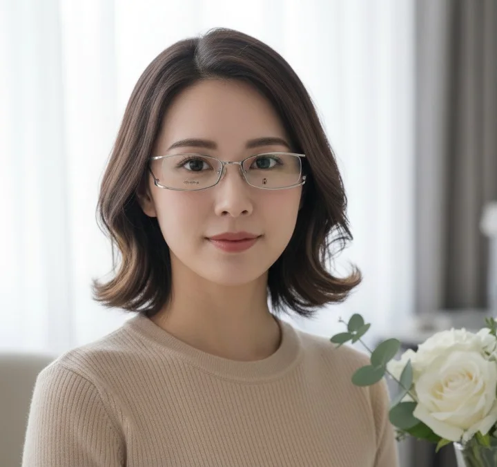 Lunette Optique Kaxiou FD048 – Argent Satiné – Design Architectural Japonais Branche 