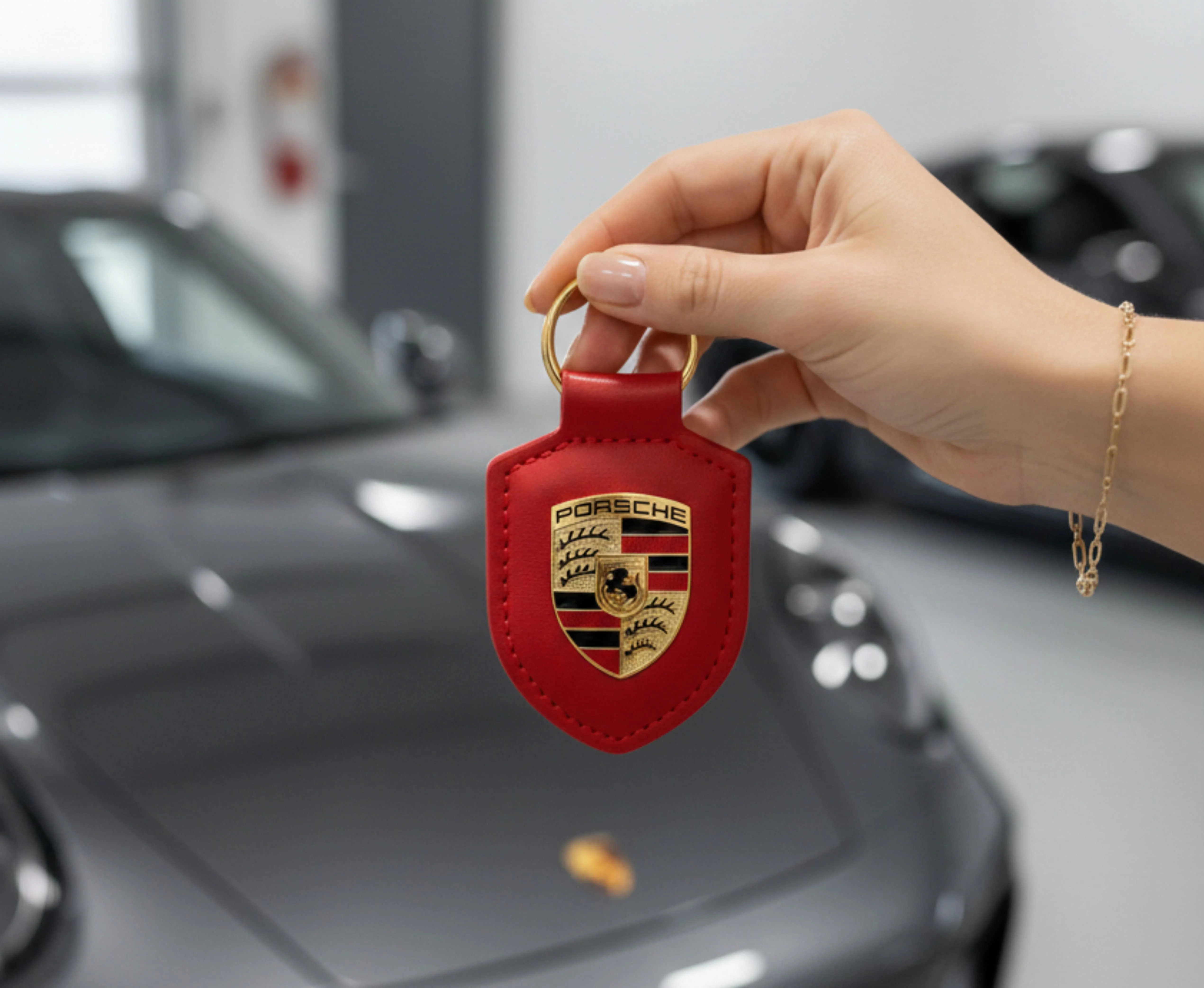 Porte-clés Porsche Luxe - Cuir