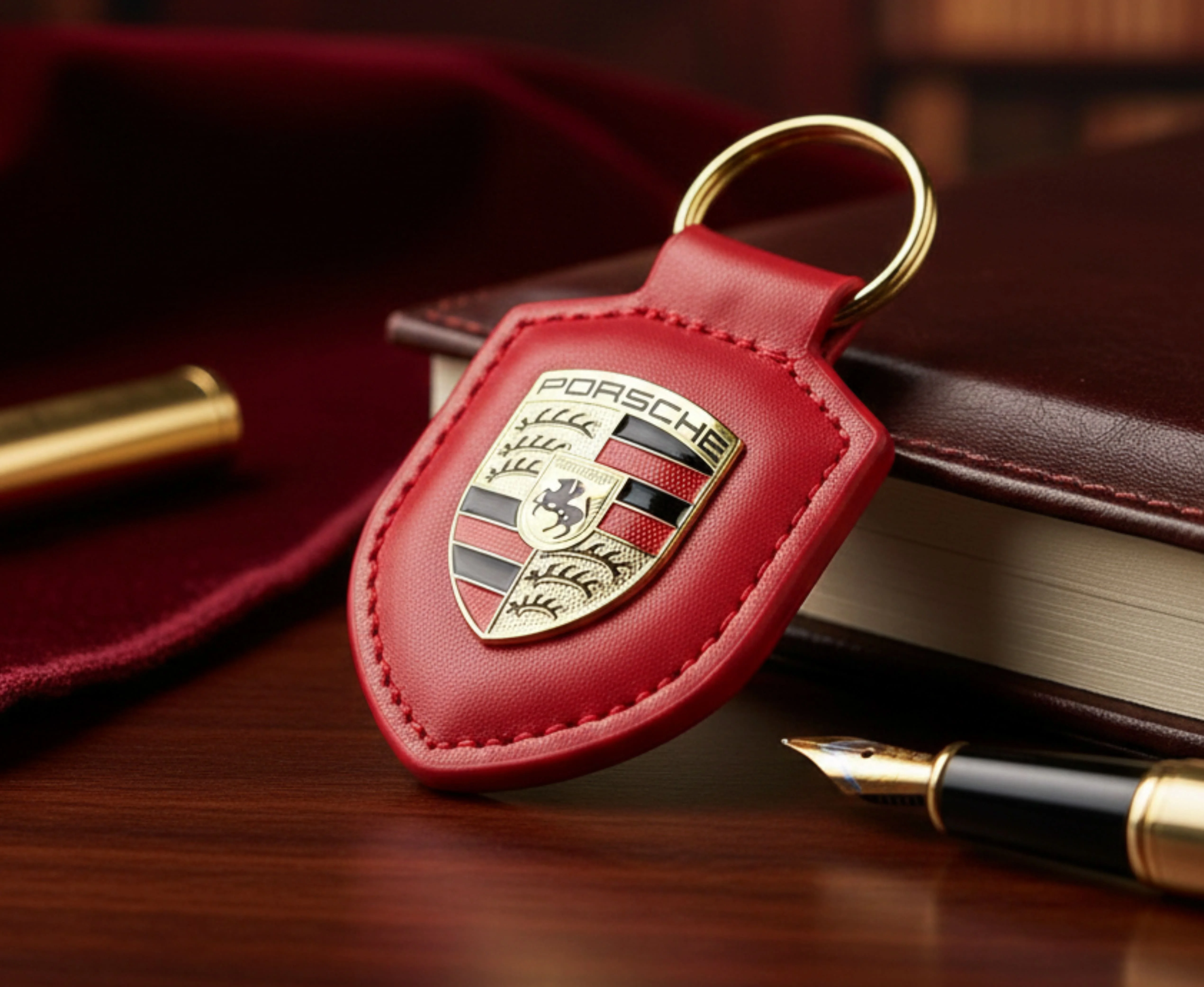 Porte-clés Porsche Luxe - Cuir