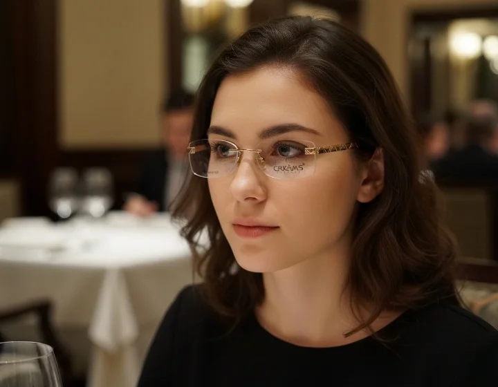 lunette Percée CRKAMS CR6255 – Dorée & Textured Gold – Élégance Minimaliste