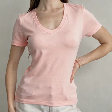 T shirt col V pour femme