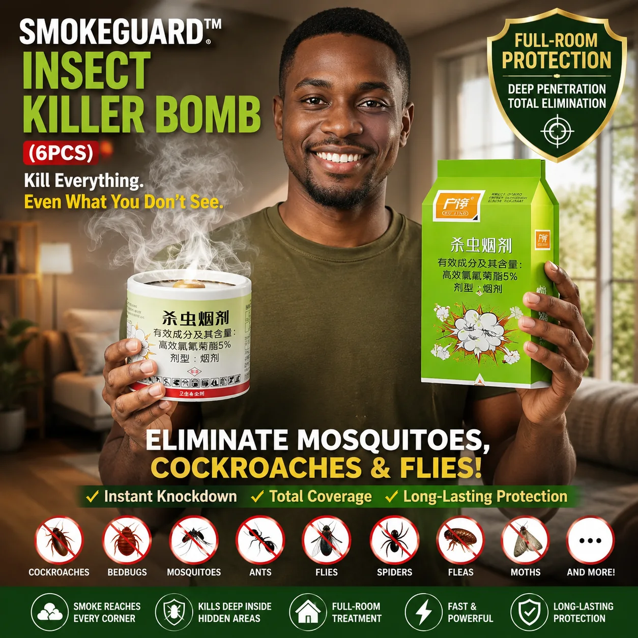 SMOKEGUARD™ 6pcs Insect Killer Bomb