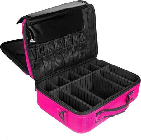 VALISE DE RANGEMENT MAQUILLAGE  MOYENNE ROSE