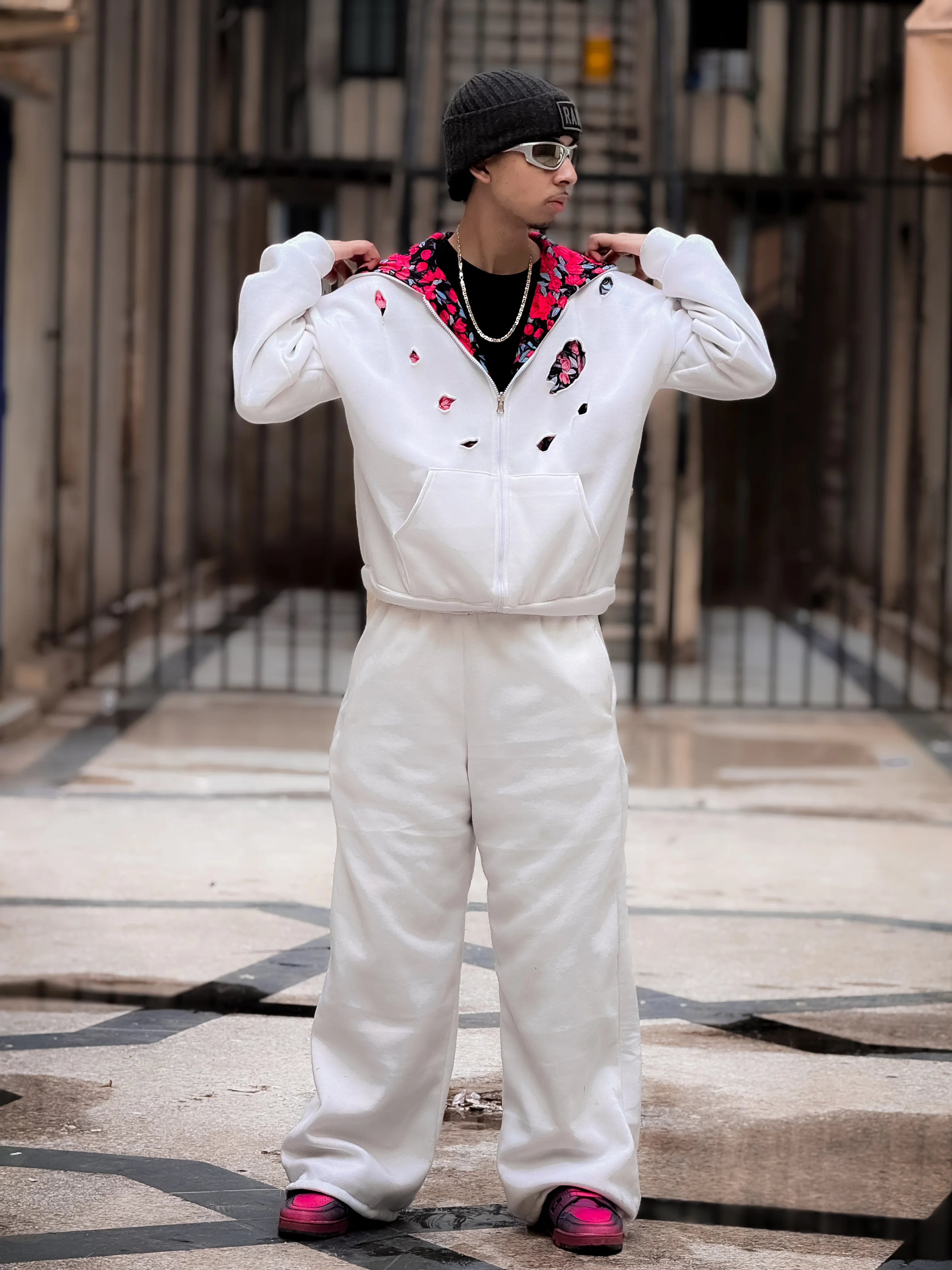 Tracksuit White blue