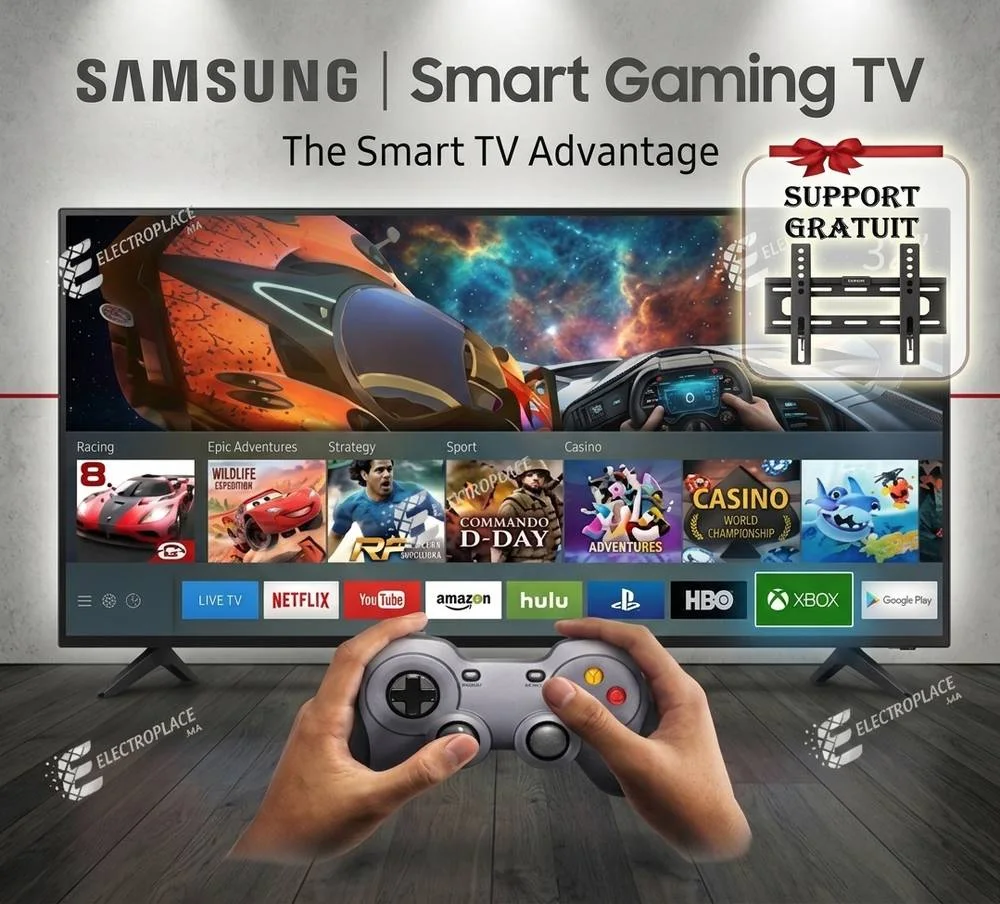 TV Samsung 32" HD (32H5000) + Support Mural Gratuit - Prix Maroc | Electroplace.ma