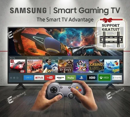 TV Samsung 32" HD (32H5000) + Support Mural Gratuit - Prix Maroc | Electroplace.ma