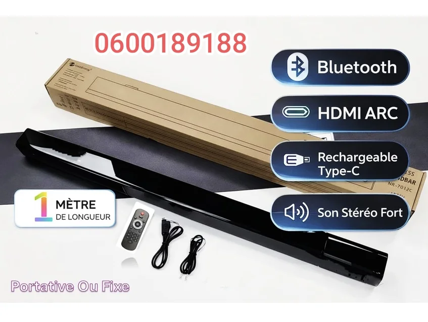 Home cinéma barre de son qualité supérieure puissante rechargeable