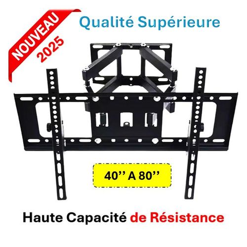 Support TV Adaptable mobile de 40 à 75 pouce double Bras solide