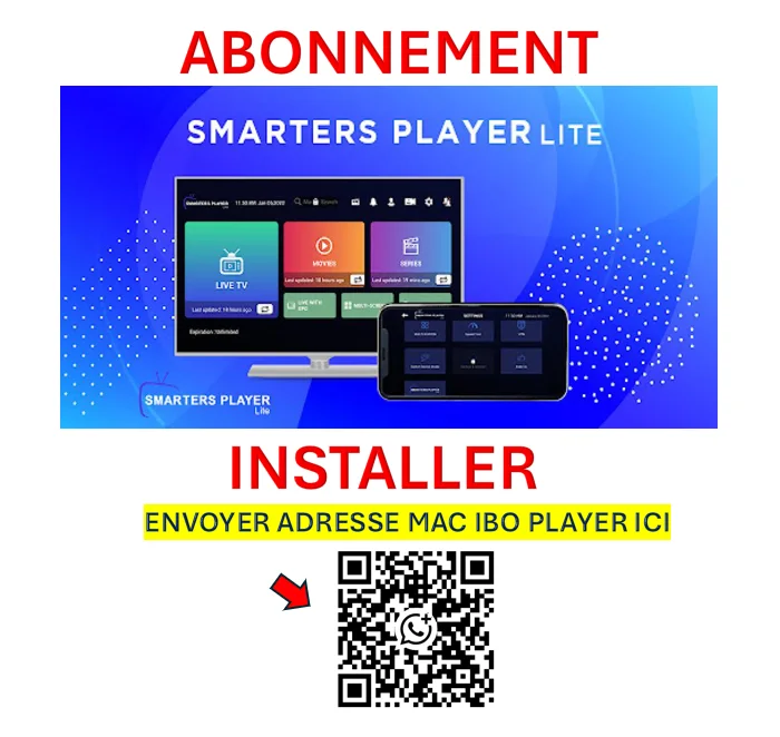 Abonnement SMARTERS IP  PLAYER PRO TV