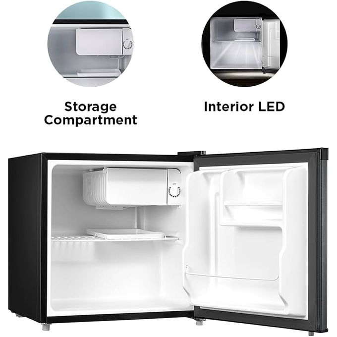 Midea Mini réfrigérateur Minibar Noir 47L design avec petit compartiment congélateur idéal pour chambre