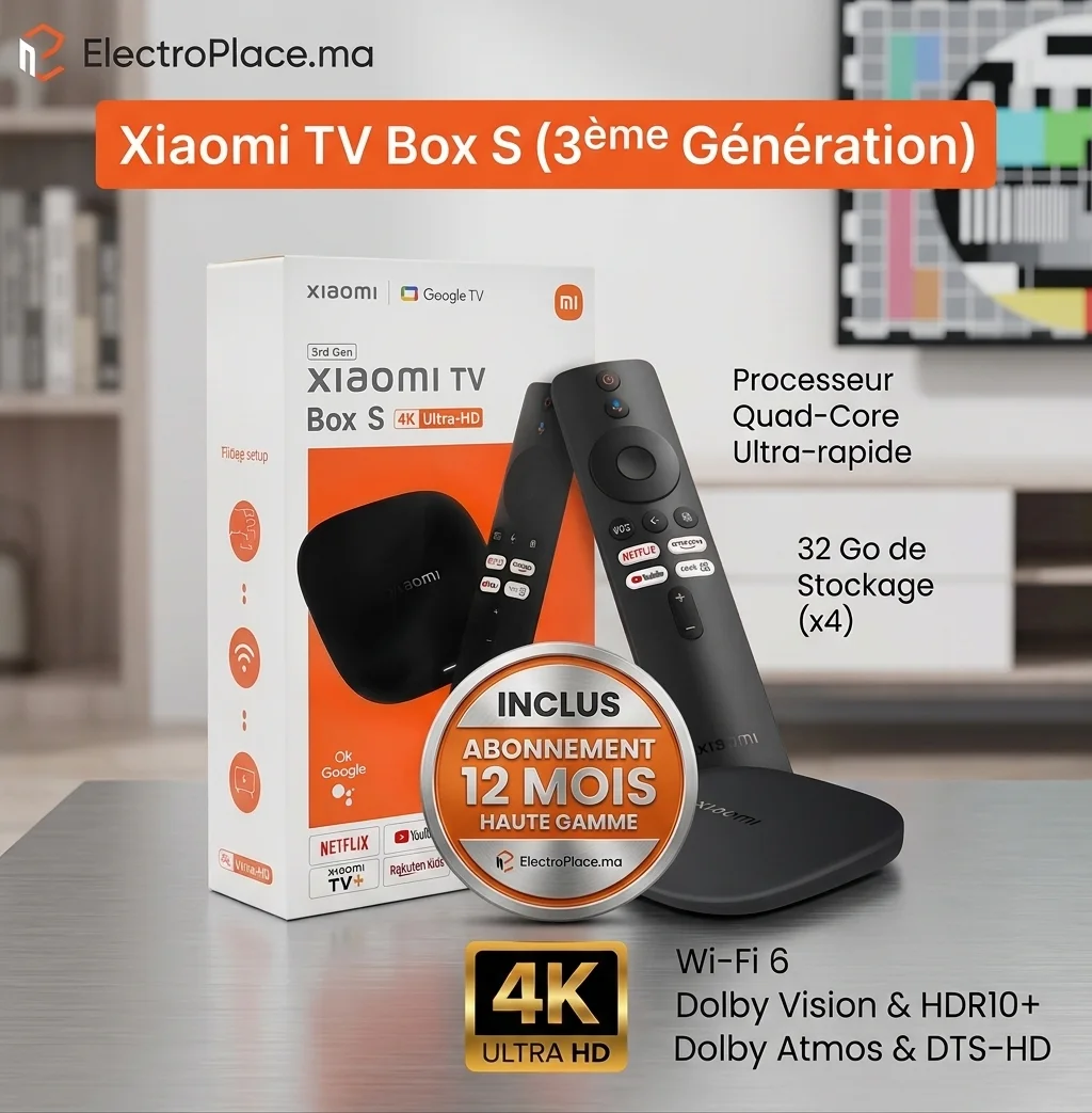 Xiaomi TV Box S (3ème Génération) 32 Go 4K Ultra HD