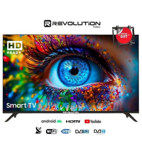 REVOLUTiON Galaxy 32 Smart TV Android HD Récepteur Intégré + TNT + HDMI + USB, Support Mural OFFERT