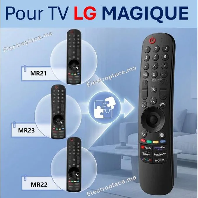T&eacute;l&eacute;commande LG Magic Remote MR21GA de Remplacement - Commande  Pointeur Maroc – photo 1