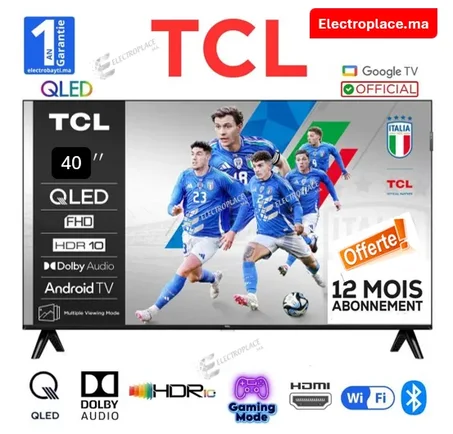 TV TCL QLED 43  43S5K Full HD – Smart TV avec HDR10, Dolby Audio et Chromecast Qualité PLus abonnement IP