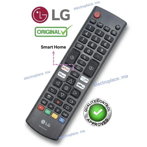 T&eacute;l&eacute;commande d&rsquo;Origine LG AKB75095383 & AKB76036101 &ndash; Smart TV, Netflix & Prime  Maroc – photo 1
