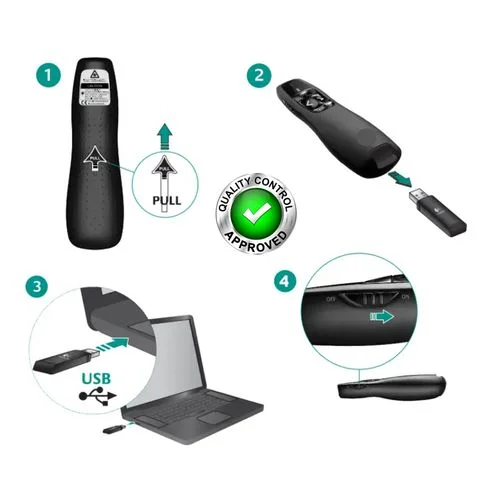 Télécommande R400 qualité sup de présentation sans fil Pointeur Laser Rouge 15 Mètres