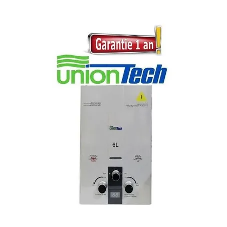 Chauffe eau automatique UnionTech  à gaz 6 litres avec afficheur de température top qualité