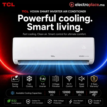 CLIMATISEUR TCL 9000 BTU INVERTER R32 BLANC