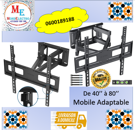 Support TV Adaptable mobile de 40 à 75 pouce