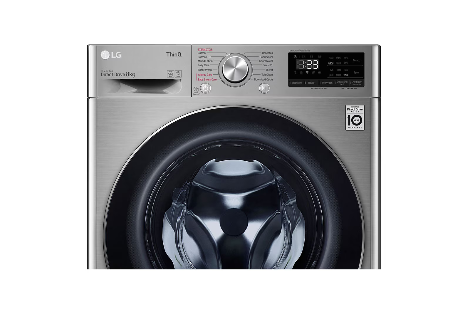 Lave-linge 8 KG - 68L | 6 Motion Direct Drive™ | Moteur Direct Drive™ garanti 10 ans | AI DD™ | Steam | 52/71dB | A F2V3PYPKP