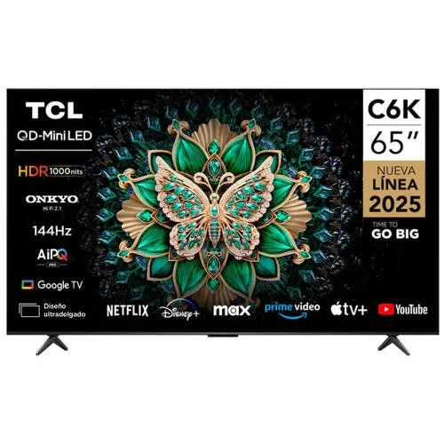 TCL 65C6K Mini LED  QLED GoogleTv - Premuim – QD – Mini LED – 4K 65 – 144HZ VRR  HDR10  65C6K