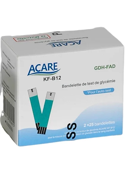Acare – Bandelette glycémie 2 * 25