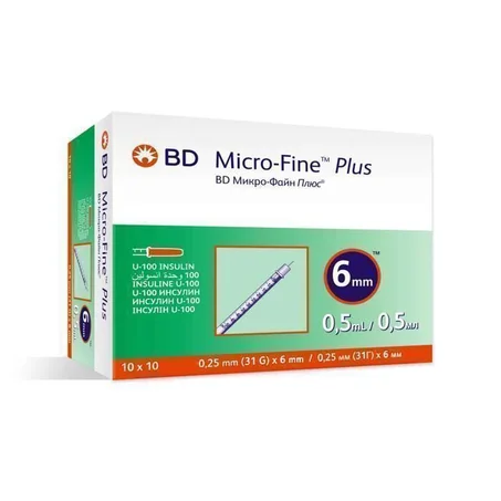 BD Micro-Fine Plus 0,5 ml - 6 mm