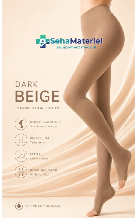 Collant De Contention Classe 2 (23-32 MMHG) En Pied Ouvert