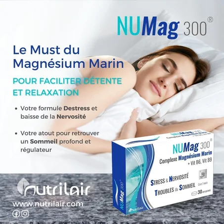 NUMag 300®  -- Le Must du Magnésium Marin Pour faciliter détente et relaxation --