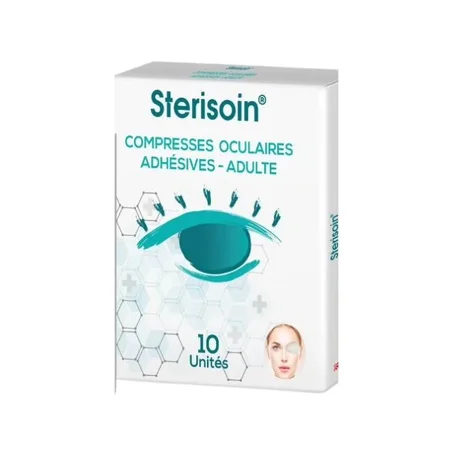 STERISOIN COMPRESSES OCULAIRES OPAQUES ADHESIVES ADULTE