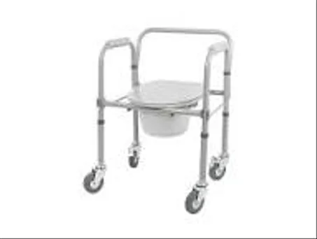 Chaise garde-robe pliable avec roues – Aluminium-