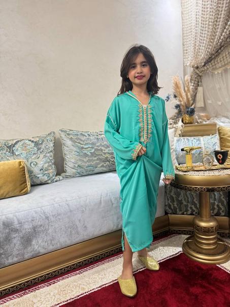 🌸 جلابة كريب Fille – Ref 162 Bouaiti 🌸