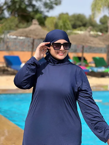 👙 بوركيني 4 قطع (Twill) – سباحة بحشمة وأناقة 🌊 REF 69