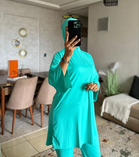 🛍️ بوركيني Hijabista 1 – أناقة وراحة ref 348 azome