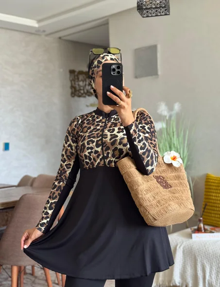 🐆✨ بوركيني ليوبارد – REF 219 AZOME ✨🐆
