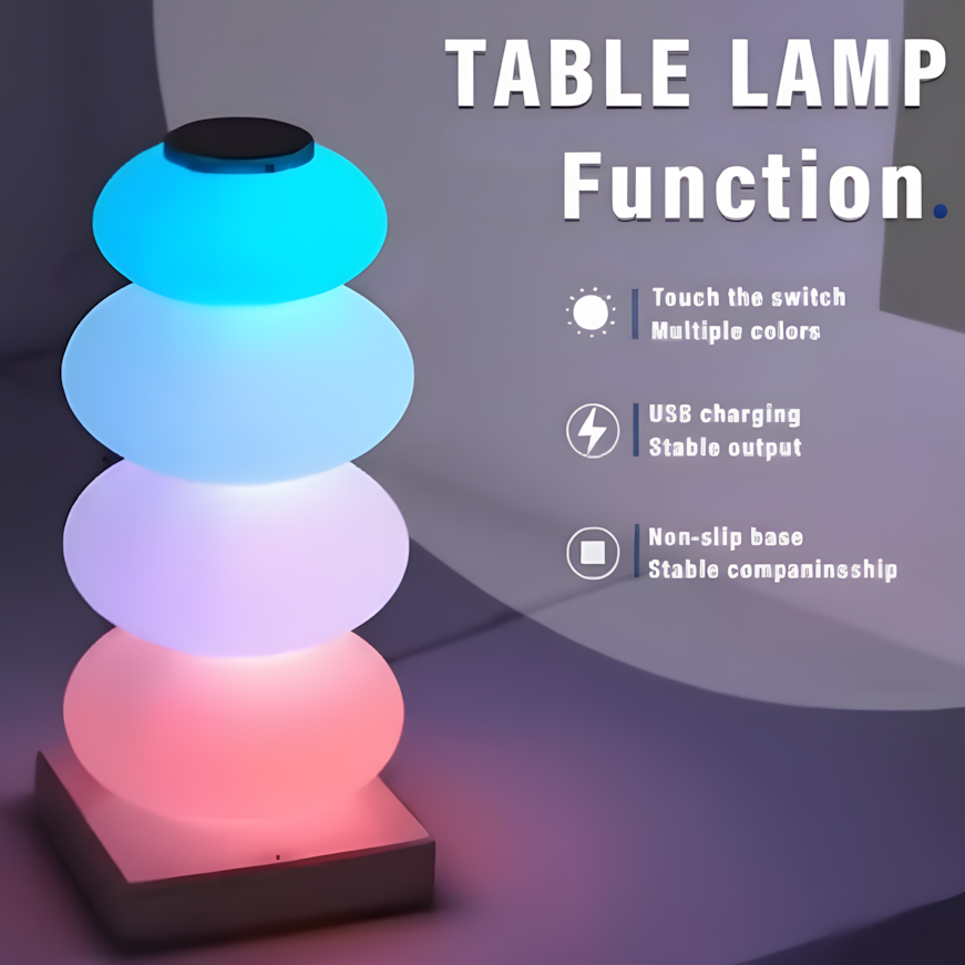 RGB LED Touch Lamp – 16 Colors  DIY Bedside Decorative Light