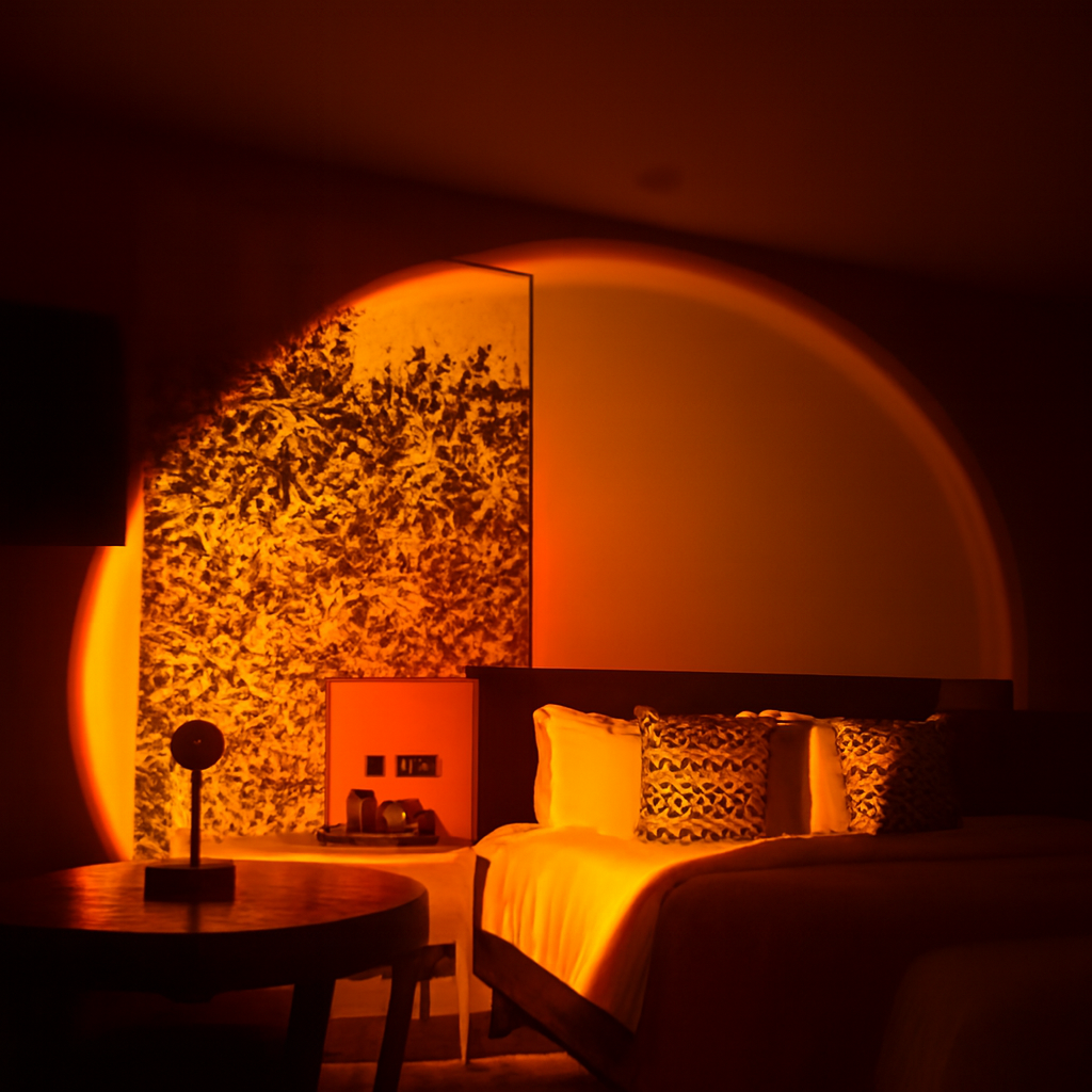 LED Sunset Light Projector – Atmosphere Lamp, Sunset Glow, Black Body