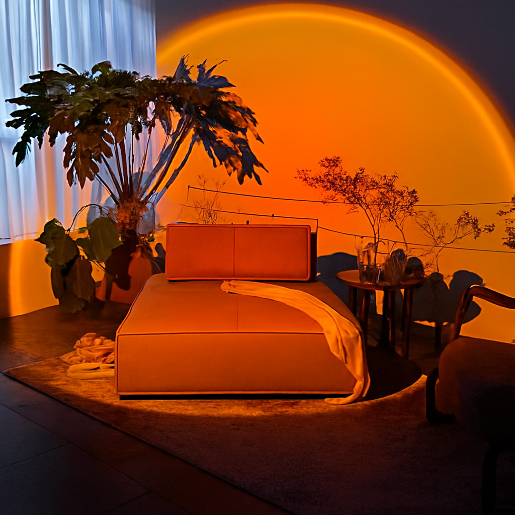 LED Sunset Light Projector – Atmosphere Lamp, Sunset Glow, Black Body