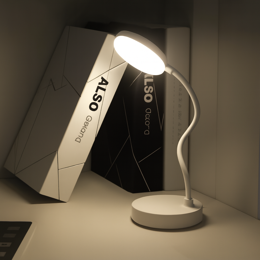 Portable LED Desk Lamp – USB Plug-in, Rechargeable, 3 Color Modes