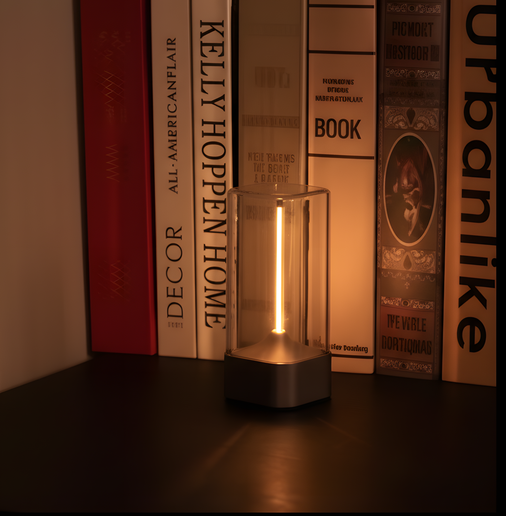 Minimalist LED Table Lamp – White  Rechargeable, Magnetic Filament, 3-Level Dimming