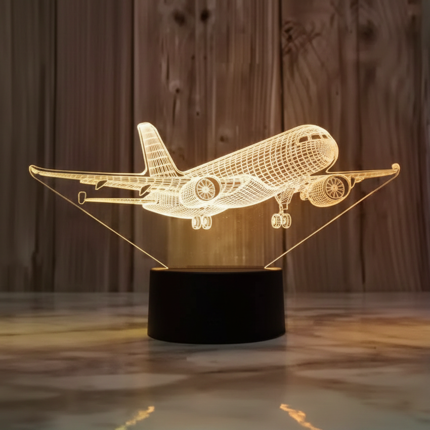 Aircraft Model 3D Night Light – USB, 7 Colors