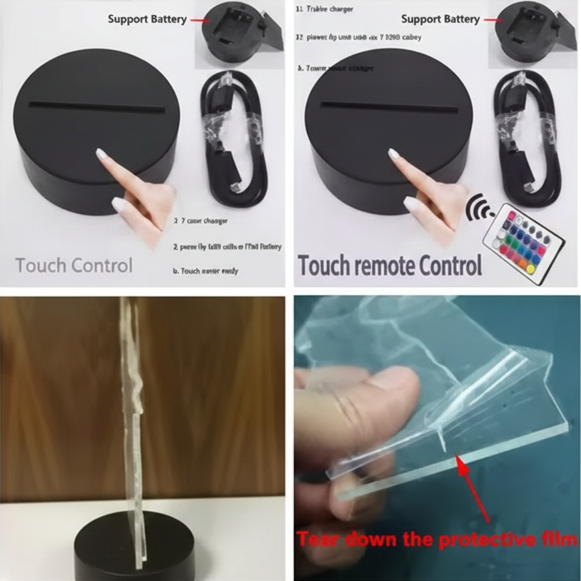 Aircraft Model 3D Night Light – USB, 7 Colors