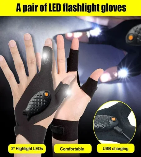 قفازات بإضاءة LED