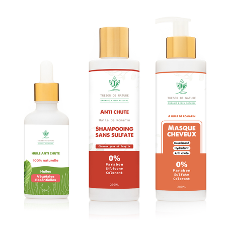 باك تساقط الشعر بزيت إكليل الجبل (أزير)~Pack Anti Chute à Huile de Romarin