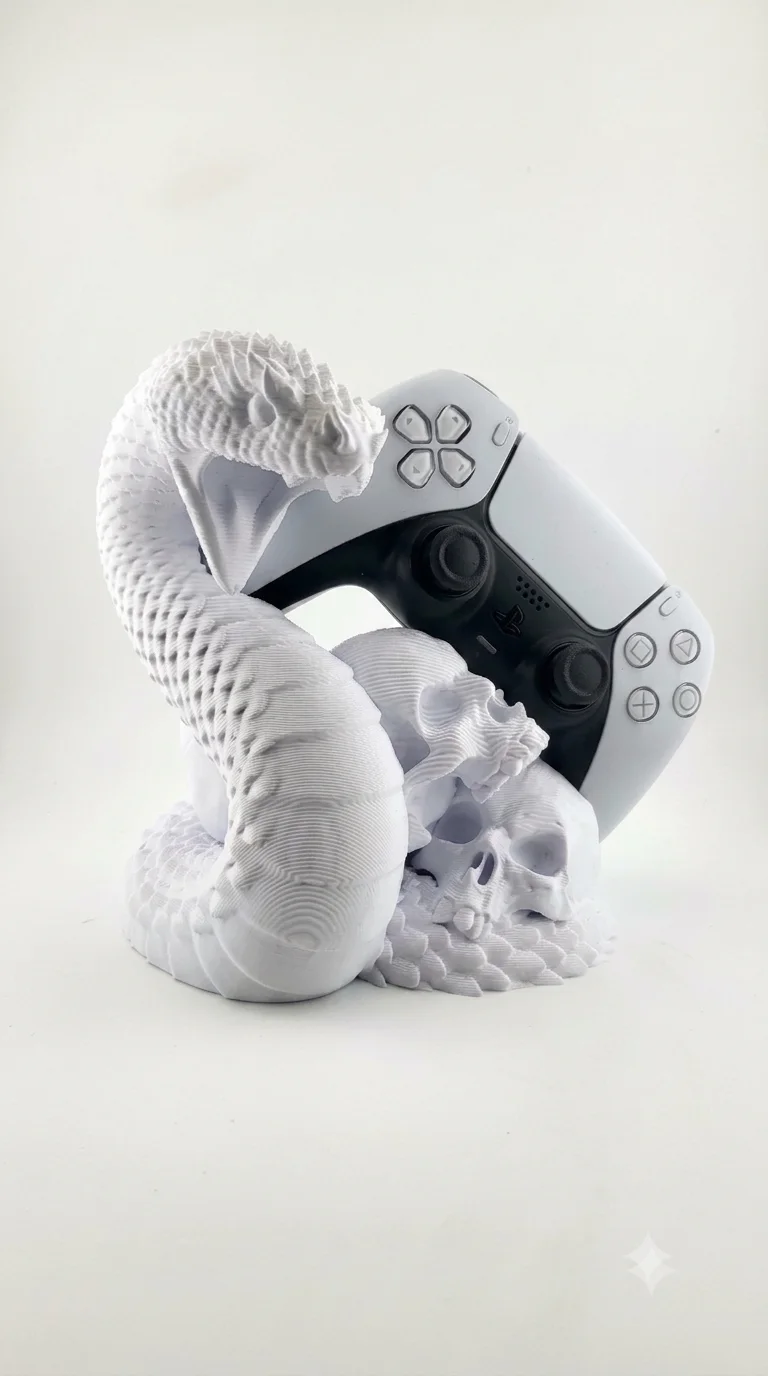 Stand Lab – Serpent et Crânes Blanc