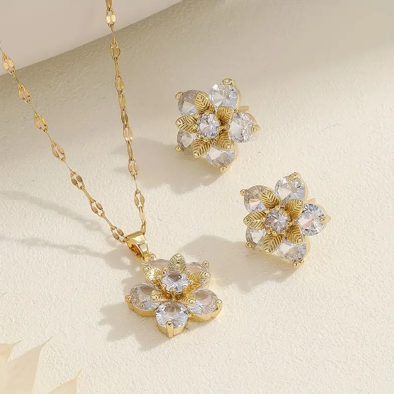 Parure Fleur Cristal