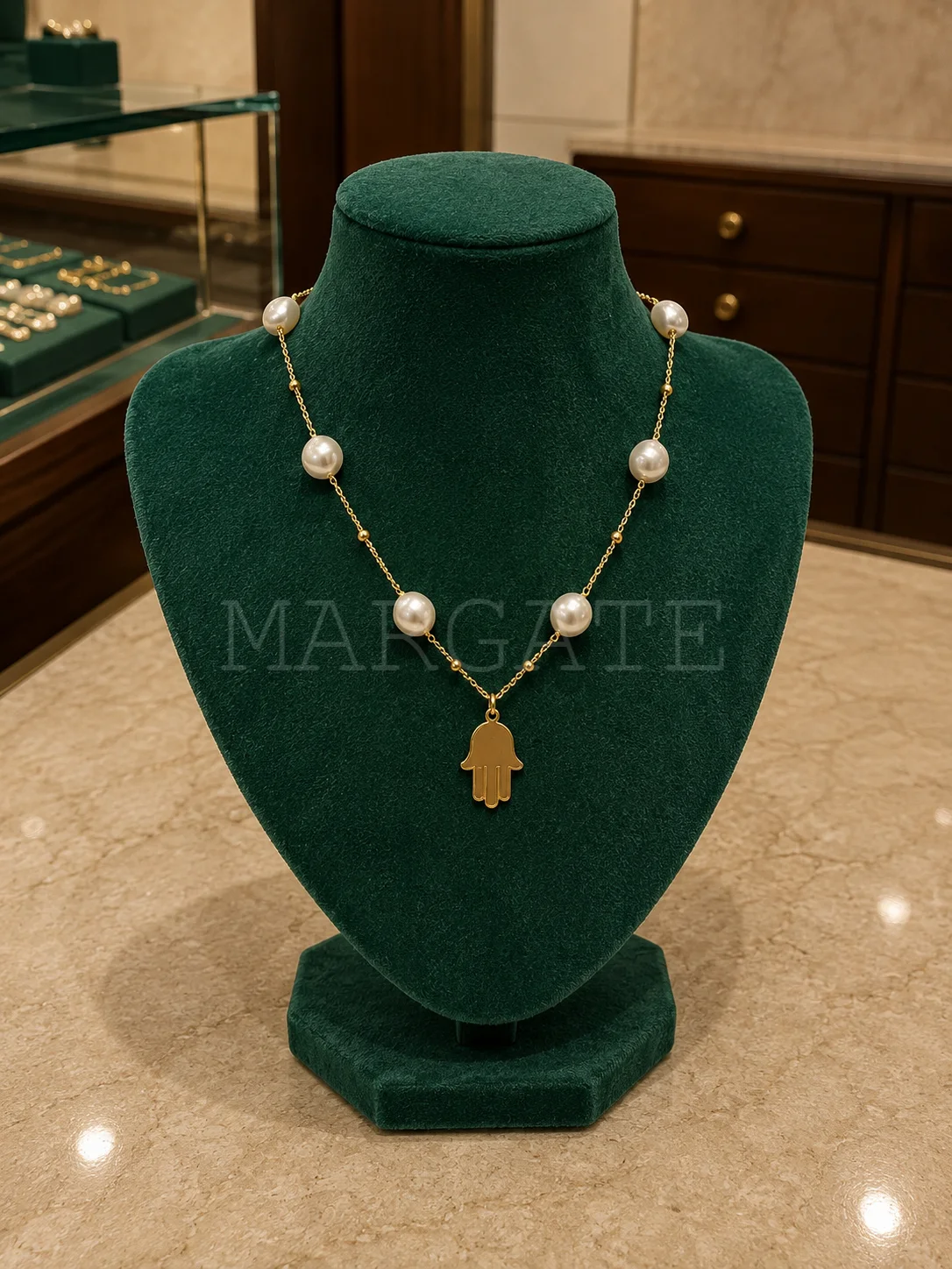 Collier Main de Fatma Perlé